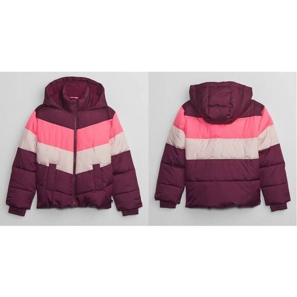 Gap Kids ColdControl Max Puffer Jacket Water Resistant Lined Quilted Hoodie - Picture 5 of 9